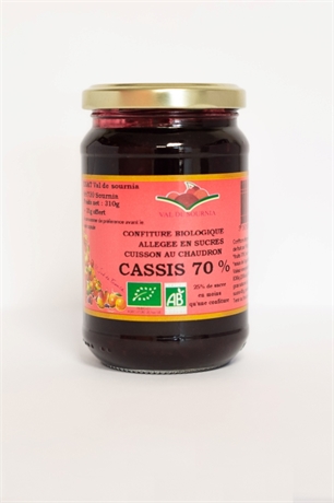 Confiture Cassis allégée en sucre 310g